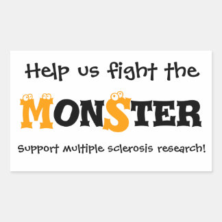 Rectangulaire Sticker Monster Sclérose en plaques