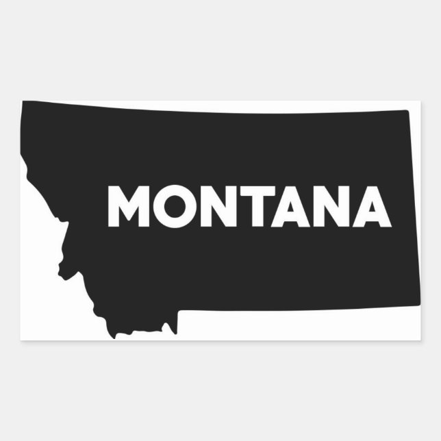 Rectangulaire Sticker Montana (Devant)