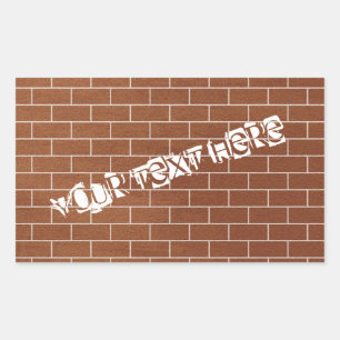 Rectangulaire Sticker mural en briques de couleurs personnalisée