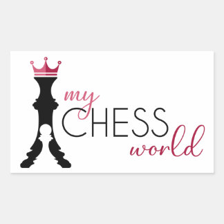 Rectangulaire Sticker My Chess World