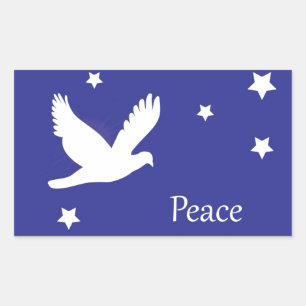 Rectangulaire Sticker Peace Dove