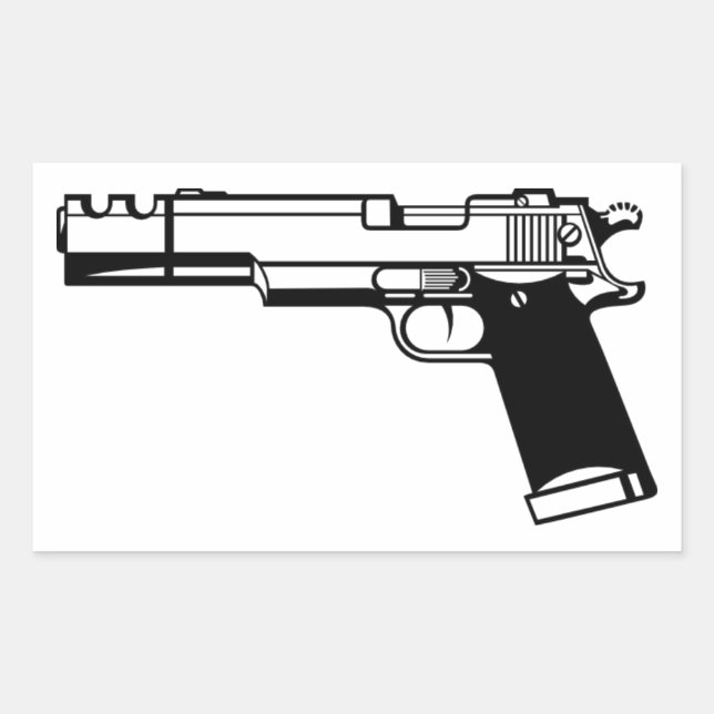 Rectangulaire Sticker Pistol (Devant)