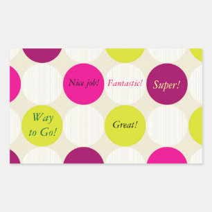 Rectangulaire Sticker pois