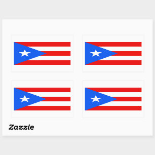 Rectangulaire Sticker Porto Rico Flag