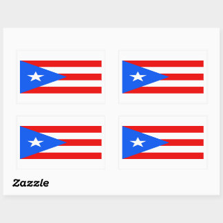 Rectangulaire Sticker Porto Rico Flag
