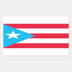 Rectangulaire Sticker Porto Rico Flag