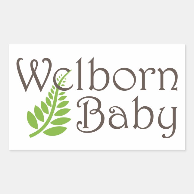 Rectangulaire Sticker pour bébé Welborn (Devant)