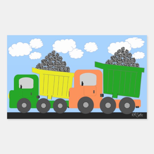 Rectangulaire Sticker pour camions à vidange (Devant)