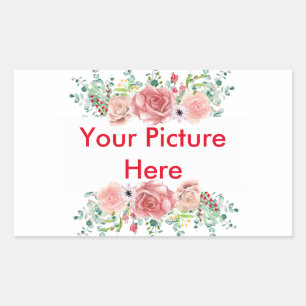Rectangulaire Sticker pour Carré d'images personnalisé
