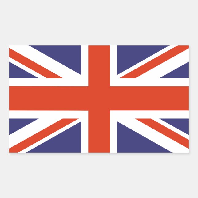 Rectangulaire Sticker pour drapeau britannique Union Jack (Devant)