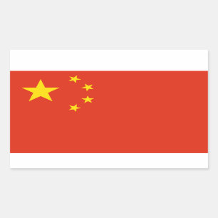 Rectangulaire Sticker pour drapeau chinois