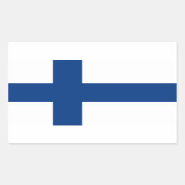 Rectangulaire Sticker pour drapeau finlandais*