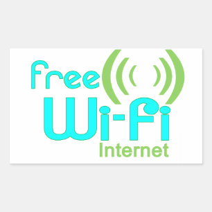 Rectangulaire Sticker pour fenêtre d'accès Internet Wi-Fi gratui
