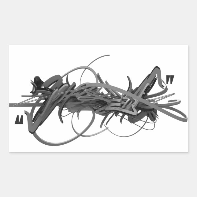 Rectangulaire sticker pour graffiti 3d (Devant)