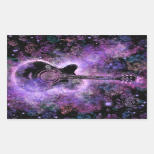 Rectangulaire Sticker pour guitare Rock Music