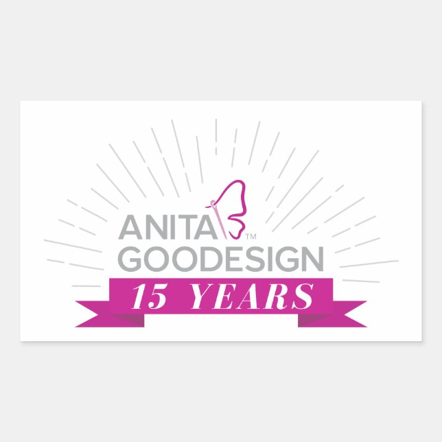 Rectangulaire Sticker pour le 15ème anniversaire d'Anita (Devant)