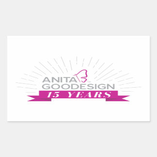 Rectangulaire Sticker pour le 15ème anniversaire d'Anita