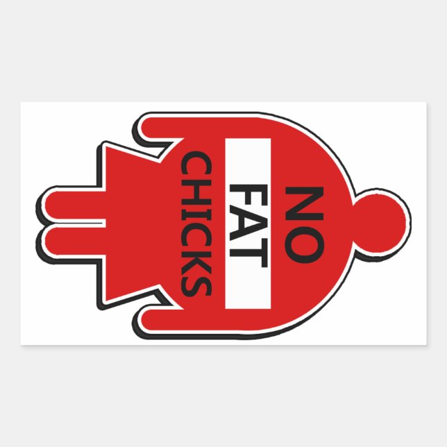 Rectangulaire Sticker pour les chicots gras (Devant)