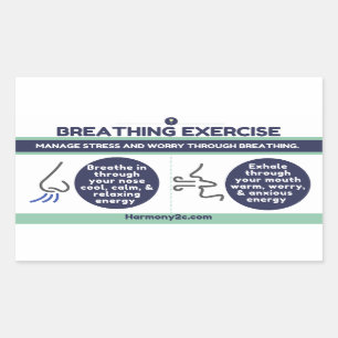 Rectangulaire Sticker pour l'exercice de respiration
