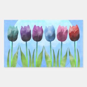Rectangulaire Sticker pour tulipes
