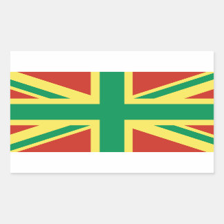 Rectangulaire Sticker Rasta Flag UK