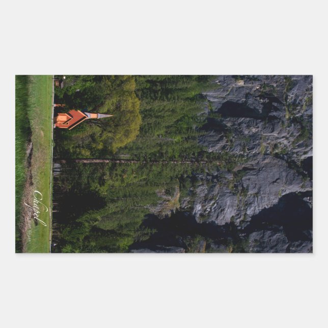 Rectangulaire Sticker Rectangle de chapelle (Devant)