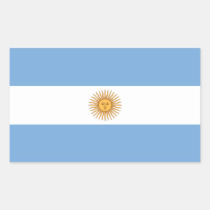 Rectangulaire Sticker Rectangle du drapeau de l'Argentine