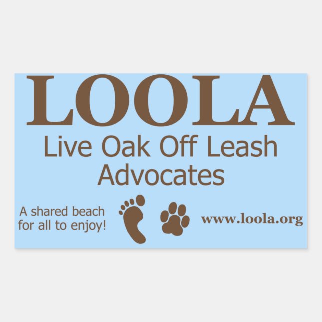 Rectangulaire Sticker rectangle : LOOLAorg (Devant)