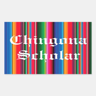 Rectangulaire Sticker Sarape Chingona Scholar