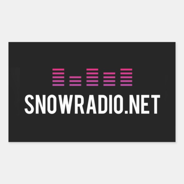 Rectangulaire Sticker SNOWRADIO (Devant)