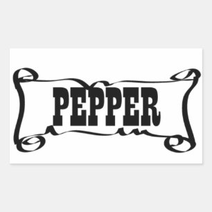 RECTANGULAIRE STICKER "SPICE JAR" POIVRE
