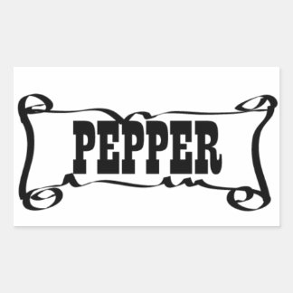 RECTANGULAIRE STICKER "SPICE JAR" POIVRE