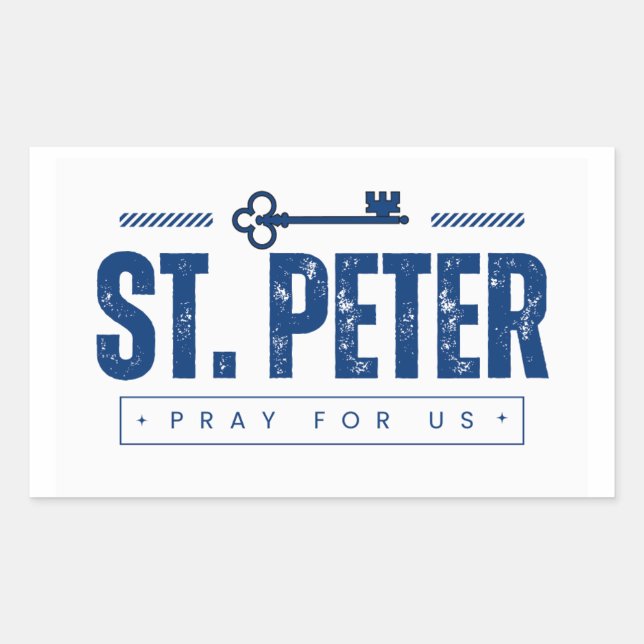Rectangulaire Sticker St. Peter (Devant)