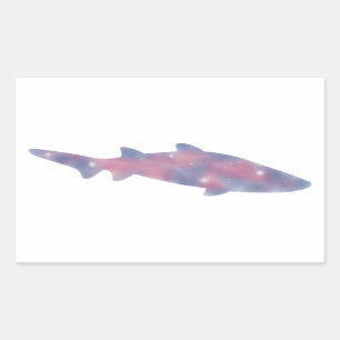 Rectangulaire Sticker Starscape de requin léger