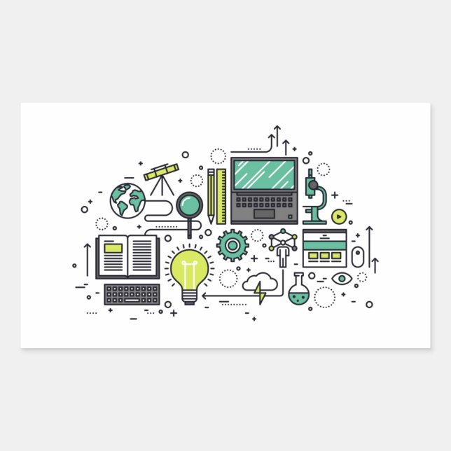 Rectangulaire Sticker STEM CON 2020 (Devant)