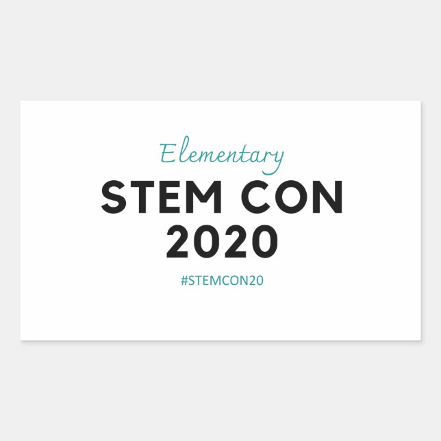 Rectangulaire Sticker STEM CON 2020 3 (Devant)