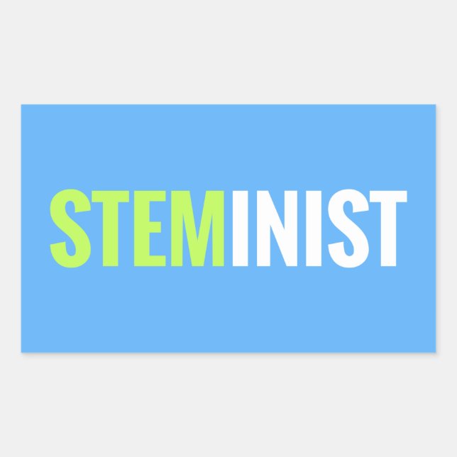 Rectangulaire Sticker STEMinist - Rectangle (Devant)