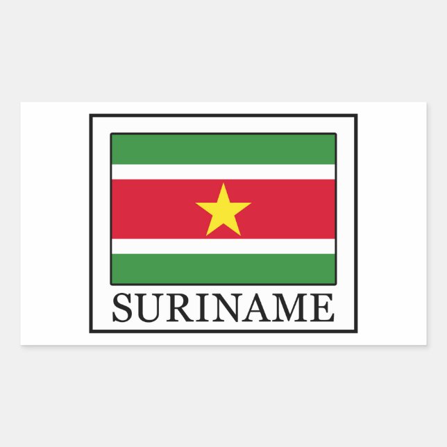 Rectangulaire sticker Suriname (Devant)