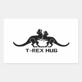 Rectangulaire Sticker T-Rex Hug