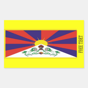 Rectangulaire Sticker Tibet libre