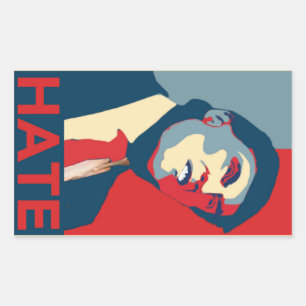 Rectangulaire Sticker Trump ・ Hate