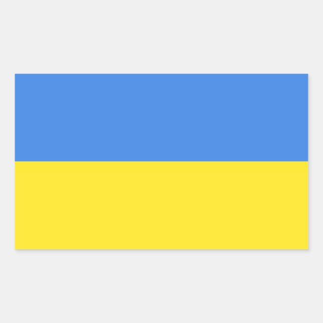 Rectangulaire Sticker Ukraine drapeau ukrainien (Devant)