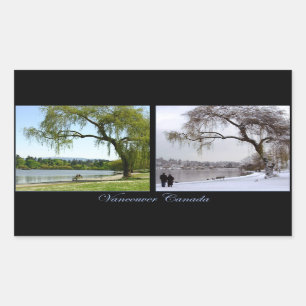 Rectangulaire Sticker Vancouver Canada Cadeaux paysagers Vancouv