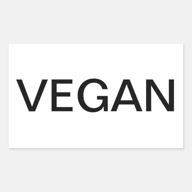 Rectangulaire Sticker Vegan (Devant)