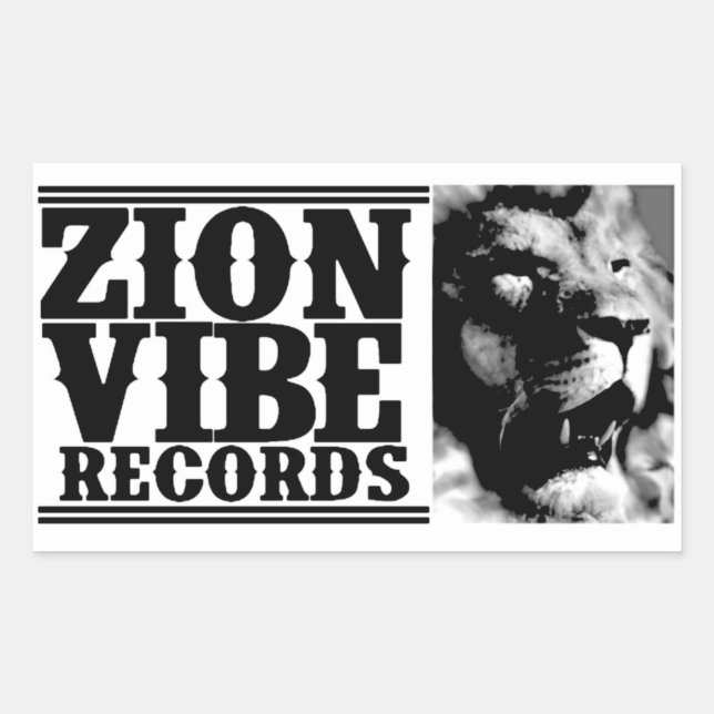 Rectangulaire Sticker ZION VIBE LION (Devant)