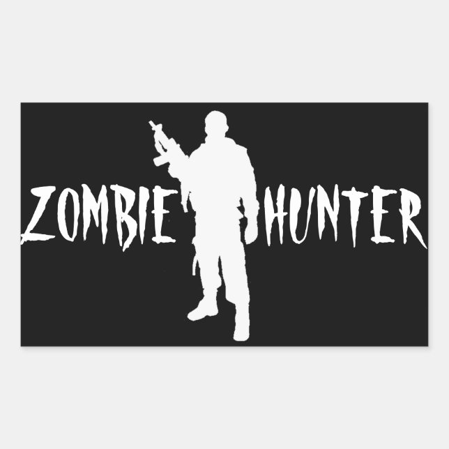 Rectangulaire Sticker ZOMBIE HUNTER (Devant)