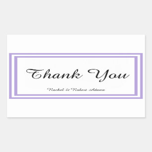 Rectangulaire Trier double lavande - Sticker rectangle