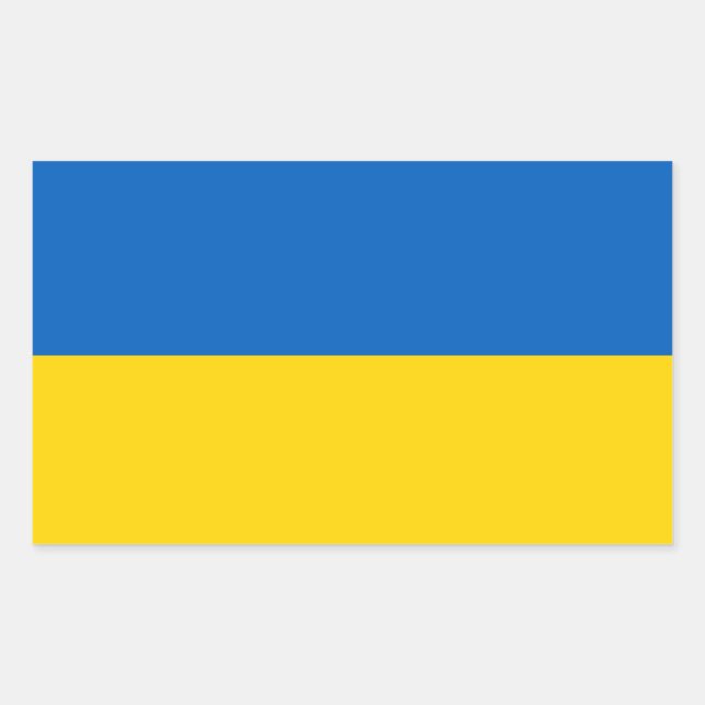 Rectangulaire Ukraine* Sticker pour drapeau (Devant)
