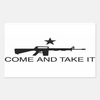 Rectangulaire Venez et prenez-le Sticker à pistolet