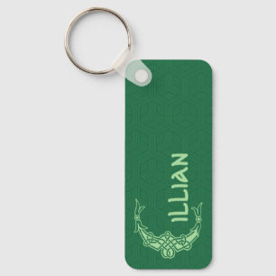 Rectangular Celtic Knot Decorative Capital C Schlüsselanhänger